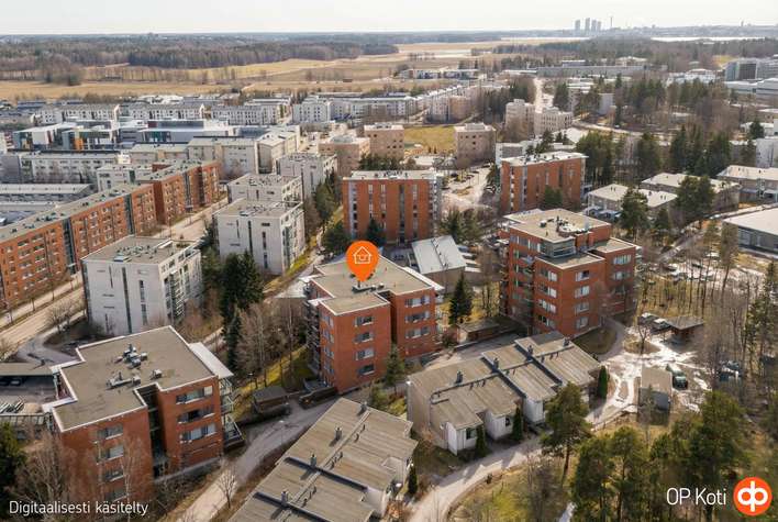 Kerrostalo, 4 h, avok, kph, s, wc, lasitettu parveke (yj:n mukaan 4+k+s), 98 m², Viikki, Helsinki