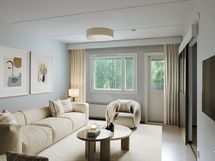 Virtuaalisesti kalustettu (olohuone)