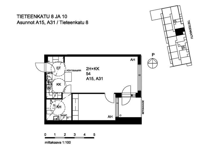 Kerrostalo, 2H+KK, 54 m², Hervanta, Tampere