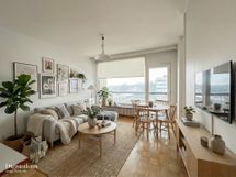 Seitsemännen kerroksen hyväpohjainen ja parvekkeellinen koti loistosijainnilla.