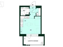 Kodin pohjapiirros (1h+kt, 27 m²)