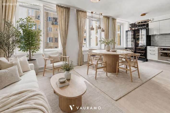 Kerrostalo, 1h+avok+kph, 48 m², Punavuori, Helsinki