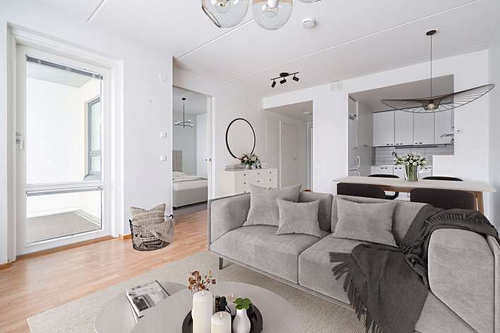 Kerrostalo, 2H+KK, 45,5 m², Leinelä, Vantaa