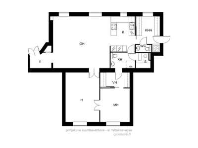 Kerrostalo, 3h, k, kph, s, wc, khh, vh, 120 m², Keskusta - View 2