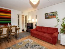 Olohuoneessa on myös vaaleat väliovet.