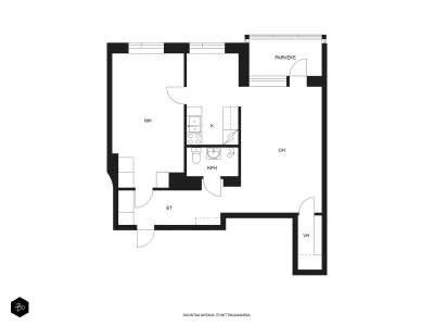 Kerrostalo, 2h, k, kph, lasitettu parveke, 51 m², Hämeenpuisto - View 2