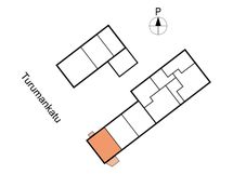 Asunnon G sijainti kerroksessa