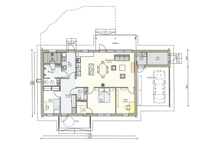Omakotitalo, 4h+k+s, 115/142 m², Ruoholampi – pohled 2