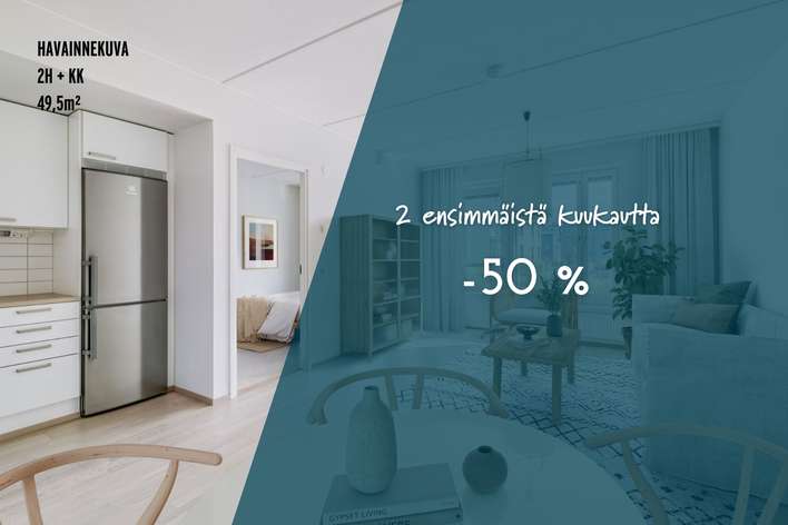 Kerrostalo, 3h+k, 65,5 m², Olari, Espoo