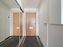 Eteinen peiliovivaatekaappeineen.