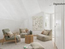 2. krs oleskelutila soveltuu vaikka nuorison oleskelutilaksi.