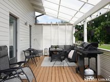 Terassi osin katettua