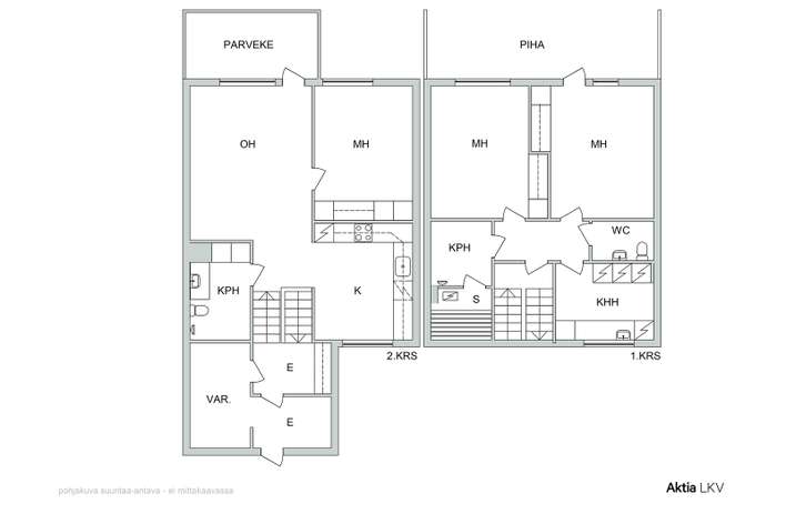 Rivitalo, 4h+k+2xwc+kph+ph+s, 97 m², Itä-Hakkila - Näkymä 2
