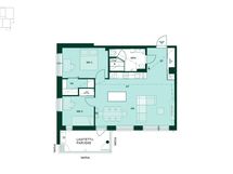 Kodin pohjapiirros (3h+kt+s, 74 m²)