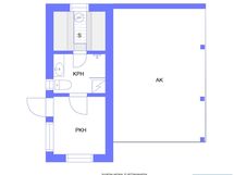 Suuntaa antava pohjakuva ulkorakennuksesta