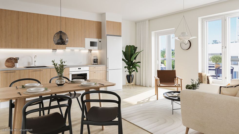 Asunto A41 keittiö. Taiteilijan näkemys.