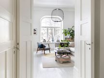 Huoneistossa monia kauniita yksityiskohtia