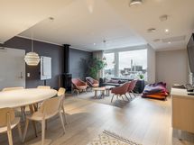 Lämmin takkahuone 10.krs.