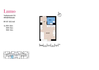 Kerrostalo, 1H+KT, 23,5 m², Kannelmäki - Näkymä 3