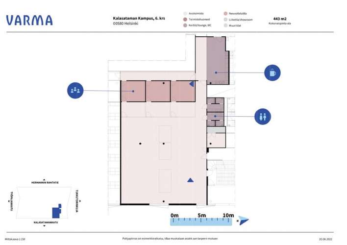 Liiketila, 443 m², Kalasatama - Näkymä 2