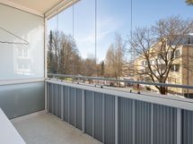 Lasitettu parveke, näkymä lounaaseen