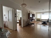 näkymä eteisestä olohuoneeseen