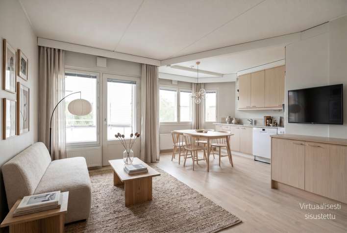 Kerrostalo, 3h,k,kph/wc/s,las. parveke, 53 m², Tammela, Tampere