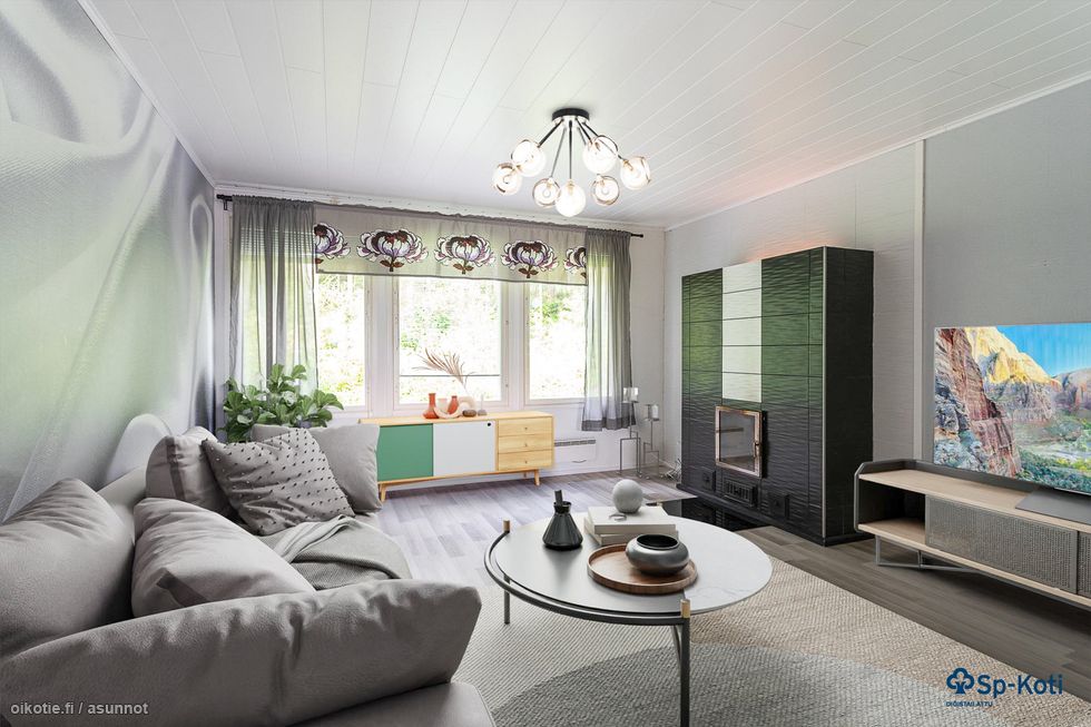 Digistailattu olohuone