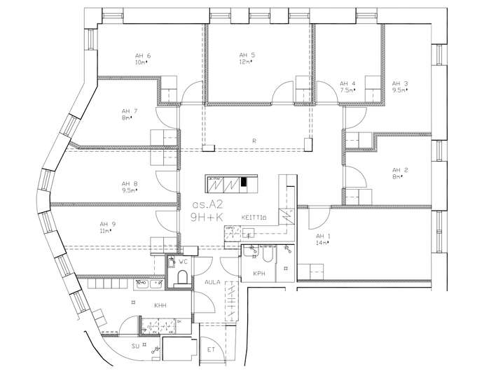 Kerrostalo, 1h + k, 10/140 m², Etu-Töölö - Näkymä 2
