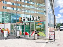 K-market palvelee 750 m päässä