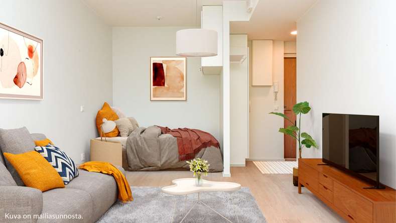 Kerrostalo, 1h+kk, 27 m², Kontula, Helsinki