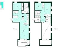 Kodin pohjapiirros (4h+kt+s, 100 m²)