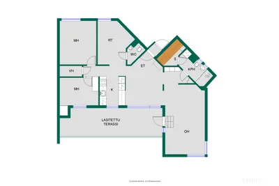 Kerrostalo, 4h, avok, kph/s, aula, vh, erillinen wc ja lasitettu terassiparveke, 93 m², Malminkartano - Näkymä 2
