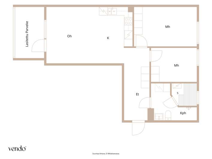 Kerrostalo, 3h+kt+s, 65 m², Jokela - Näkymä 2