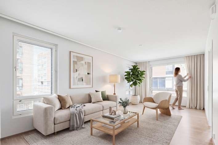 Kerrostalo, 3h+kt+lasitettu parveke, 63,5 m², Olari, Espoo