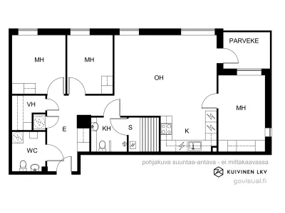 Kerrostalo, 4h+kt+s+p, 79,5 m², Malminkartano - View 2