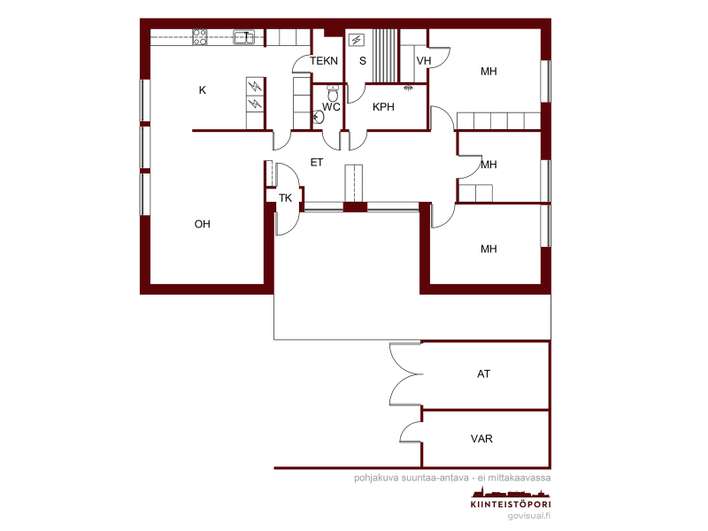 Omakotitalo, 3mh,oh, k, apuk, wc, ph,s, 107/132 m², Luvia - Näkymä 2