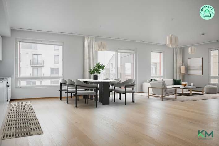 Kerrostalo, 3h, avok, rt, kph, s, lasitettu parveke, 68,5 m², Meilahti, Helsinki