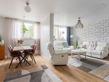 Yleiskuva olohuoneesta 1