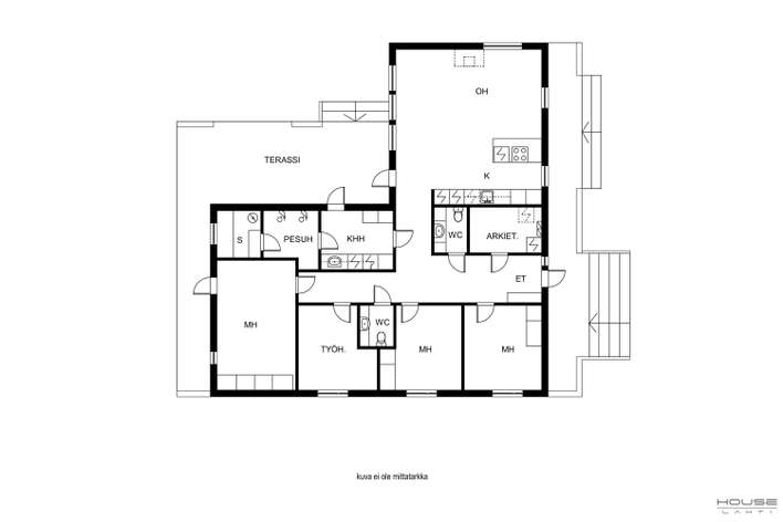 Omakotitalo, 4mh, oh, avokeittiö, kph, s, khh, 2xwc, arkieteinen, vh, terassi, autokatos, varasto, 124/142 m², Kytölä - Näkymä 2