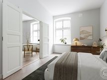 Virtualistailattu makuuhuone