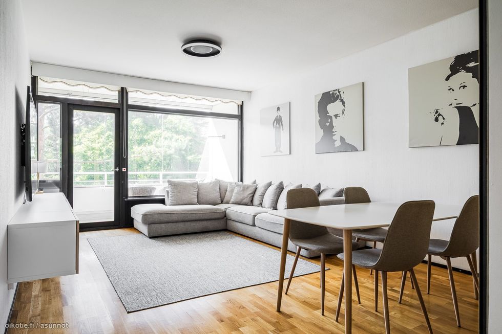 Olohuoneesta käynti parvekkeelle