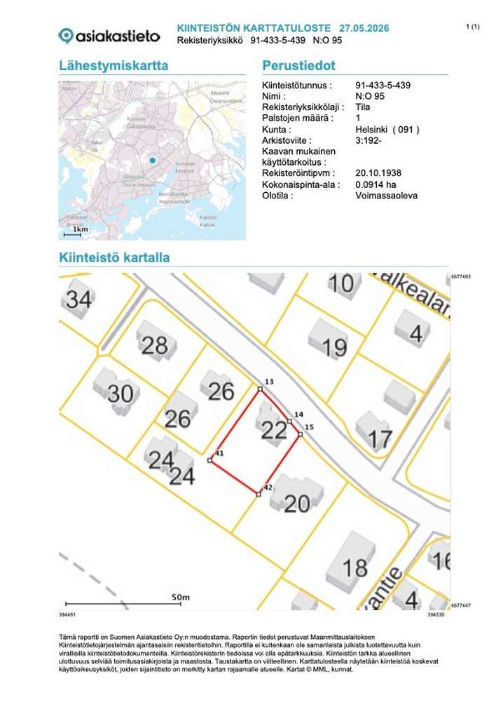 Tontti, 914 m², Vartioharju – pohled 3