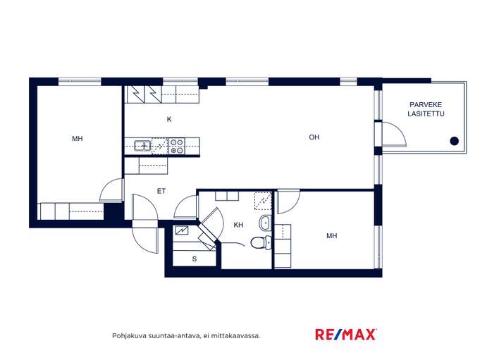 Kerrostalo, 3h+k+s, 67 m², Lehtoniemi - Näkymä 2
