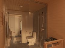 Asunto A20, 3-4h+kt+s/vh, 74,5 m2, kylpyhuone, taiteilijan näkemys