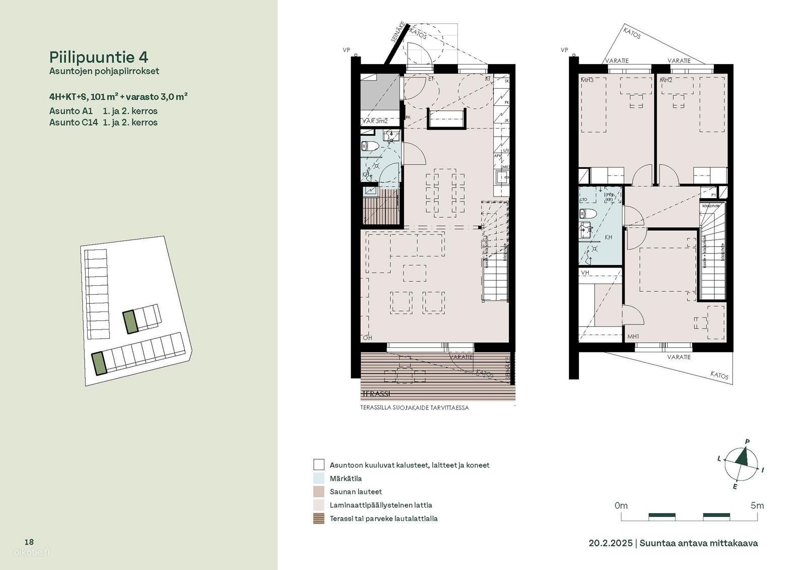 Rivitalo, 4H+KT+S, 101 m², Suurpelto - Pohľad 2