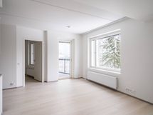 Olohuone. Kuva asunnosta A26, jossa vastaava pohjaratkaisu, materiaalit voivat poiketa.