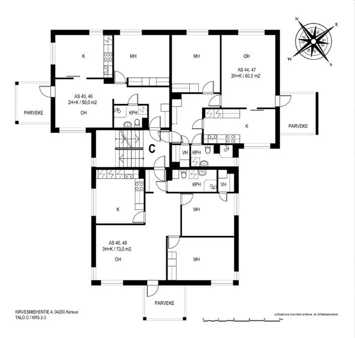 Kerrostalo, 3h+k, 73 m², Kilta - Näkymä 3
