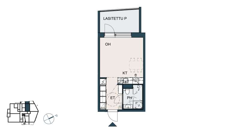 Kerrostalo, 1h+kt, 28,5 m², Sompio, Kerava