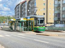 Raitiovaunupysäkki Vallilan varikko